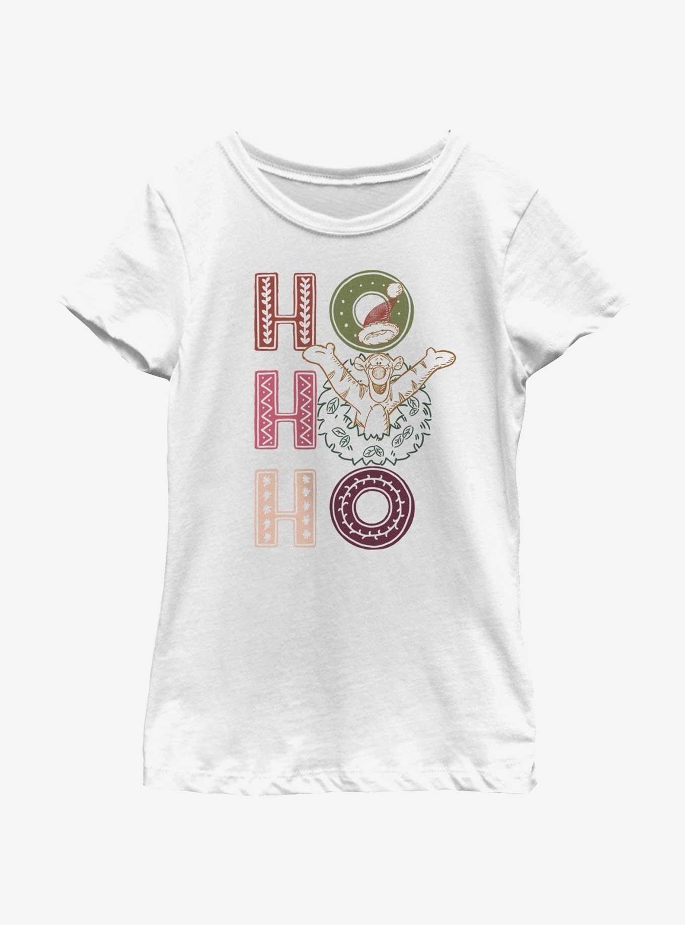 Disney Winnie The Pooh Tigger Ho Ho Ho Youth Girls T-Shirt, , hi-res