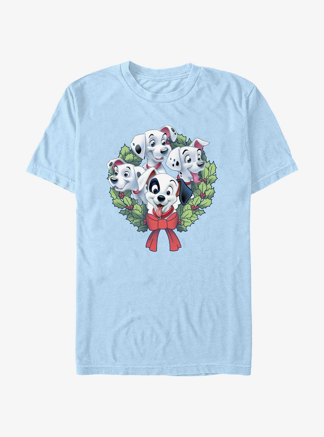 Disney 101 Dalmatians Puppy Christmas Wreath T-Shirt, , hi-res