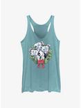 Disney 101 Dalmatians Puppy Christmas Wreath Womens Tank Top, TAHI BLUE, hi-res