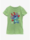 Disney Lilo & Stitch Reindeer Stitch Youth Girls T-Shirt, GRN APPLE, hi-res