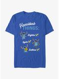 Disney Lilo & Stitch Hanukkah List T-Shirt, ROYAL, hi-res