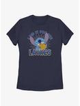 Disney Lilo & Stitch Did It For Hanukkah Latkes Womens T-Shirt, NAVY, hi-res