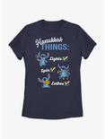 Disney Lilo & Stitch Hanukkah List Womens T-Shirt, NAVY, hi-res