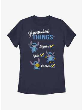 Disney Lilo & Stitch Hanukkah List Womens T-Shirt, , hi-res