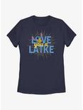 Disney Lilo & Stitch Hanukkah Love You A Latke Womens T-Shirt, NAVY, hi-res