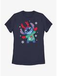 Disney Lilo & Stitch Reindeer Stitch Womens T-Shirt, NAVY, hi-res