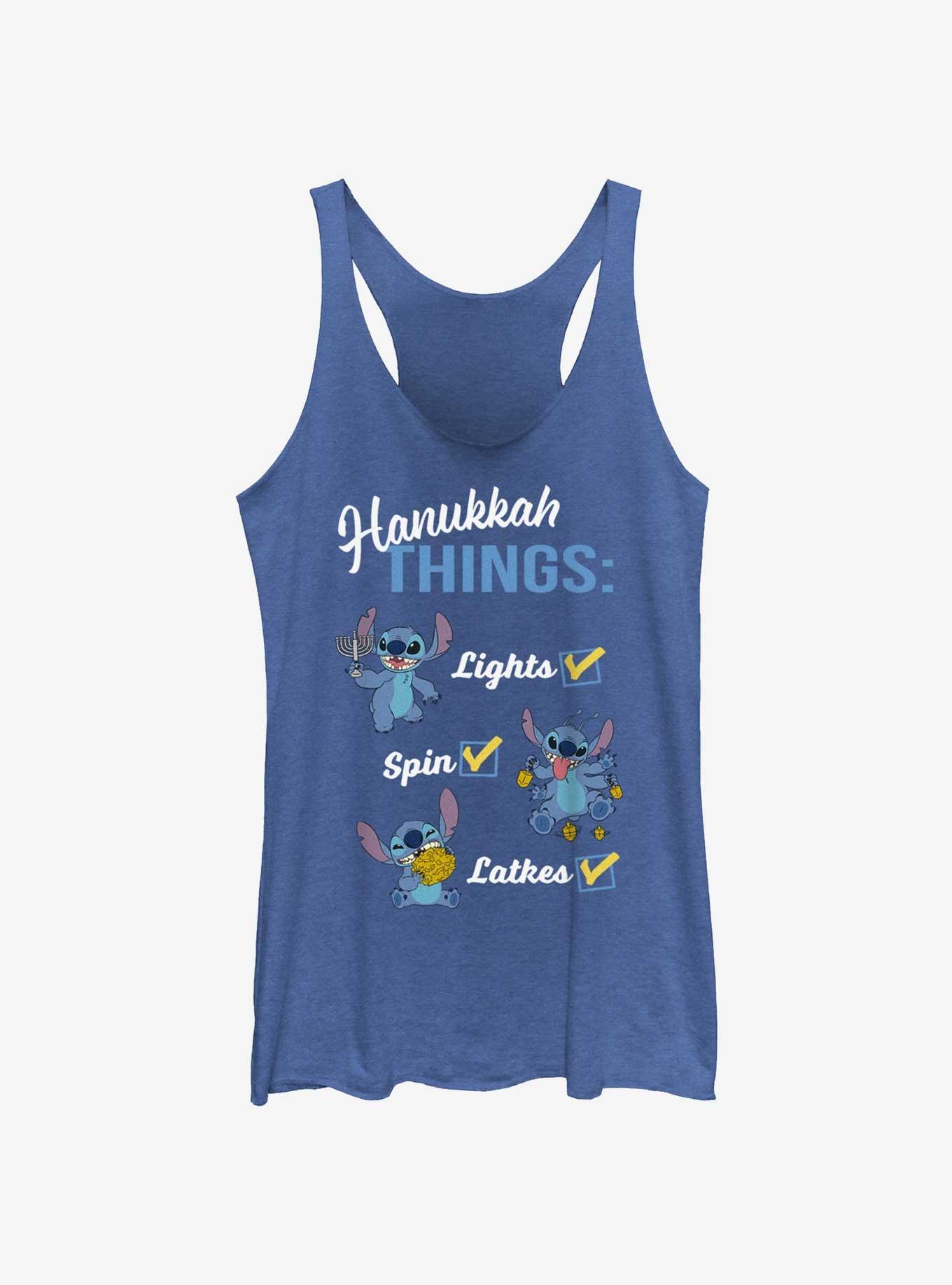 Disney Lilo & Stitch Hanukkah List Womens Tank Top, ROY HTR, hi-res