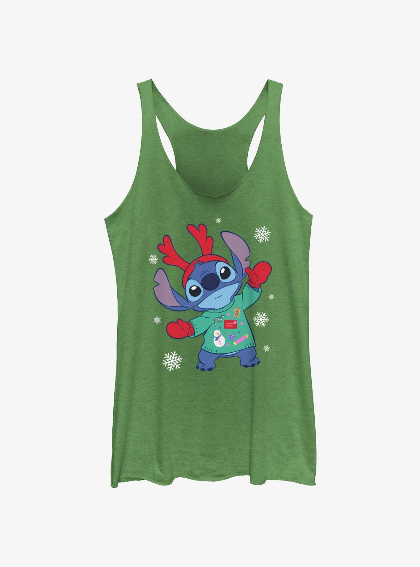 Disney Lilo & Stitch Reindeer Stitch Womens Tank Top, ENVY, hi-res