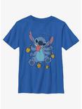 Disney Lilo & Stitch Hanukkah Spinning Dreidels Youth T-Shirt, ROYAL, hi-res