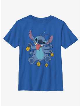 Disney Lilo & Stitch Hanukkah Spinning Dreidels Youth T-Shirt, , hi-res