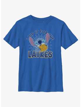 Disney Lilo & Stitch Did It For Hanukkah Latkes Youth T-Shirt, , hi-res