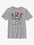 Disney Lilo & Stitch Holiday Aloha Youth T-Shirt, ATH HTR, hi-res