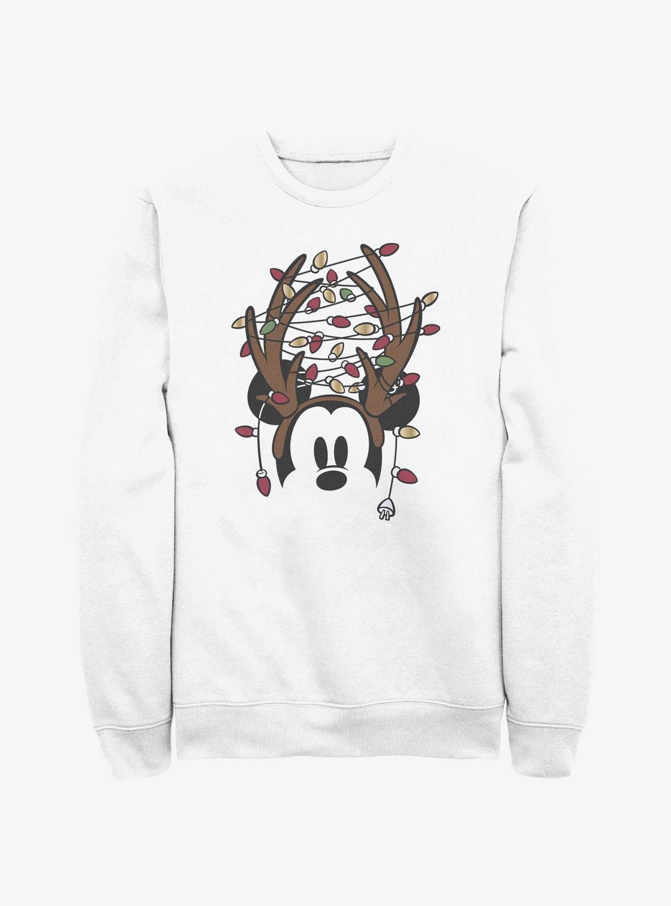 Disney Mickey Mouse Christmas Light Antlers Sweatshirt, , hi-res