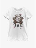 Disney Mickey Mouse Christmas Light Antlers Youth Girls T-Shirt, WHITE, hi-res