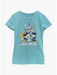 Disney Mickey Mouse Happy Hanukkah Friends Youth Girls T-Shirt, TAHI BLUE, hi-res