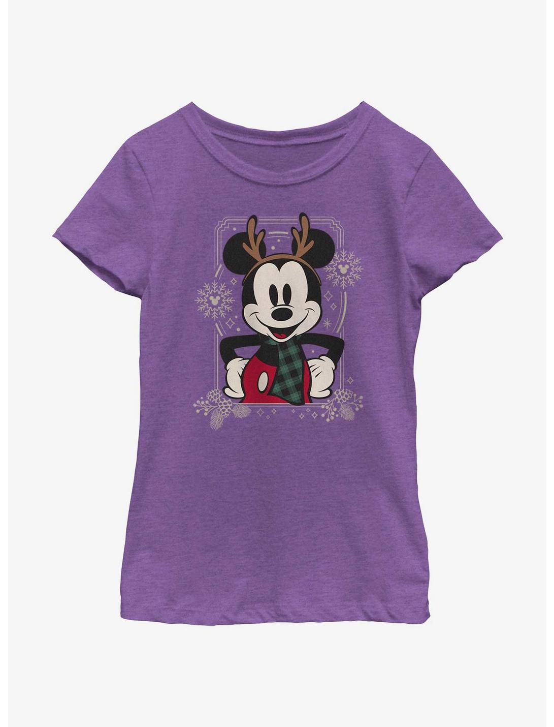 Disney Mickey Mouse Winter Ready Youth Girls T-Shirt, PURPLE BERRY, hi-res