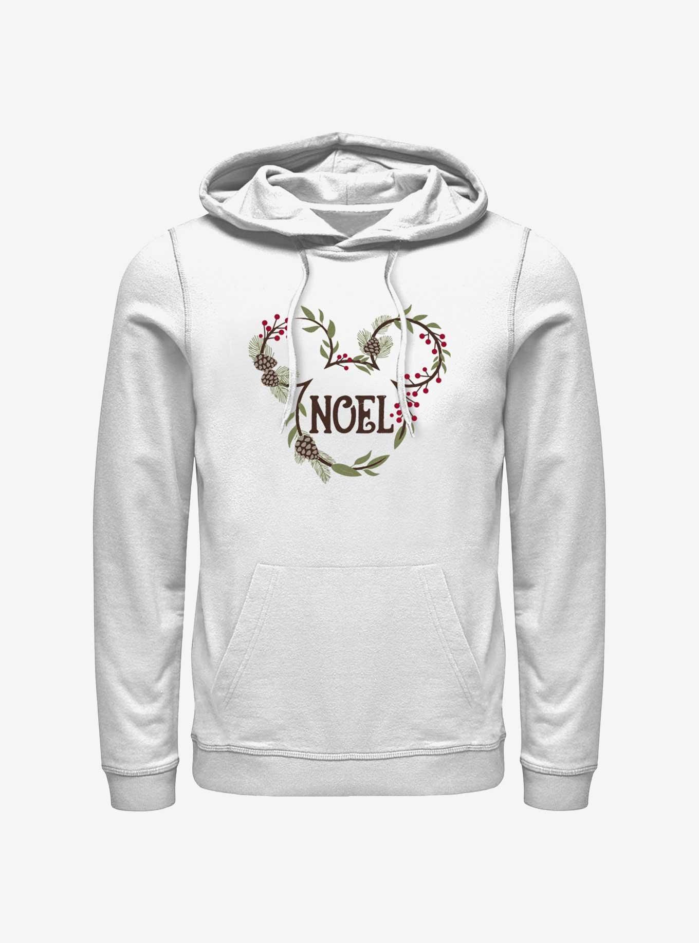 Disney Mickey Mouse Noel Mistletoe Ears Hoodie, WHITE, hi-res