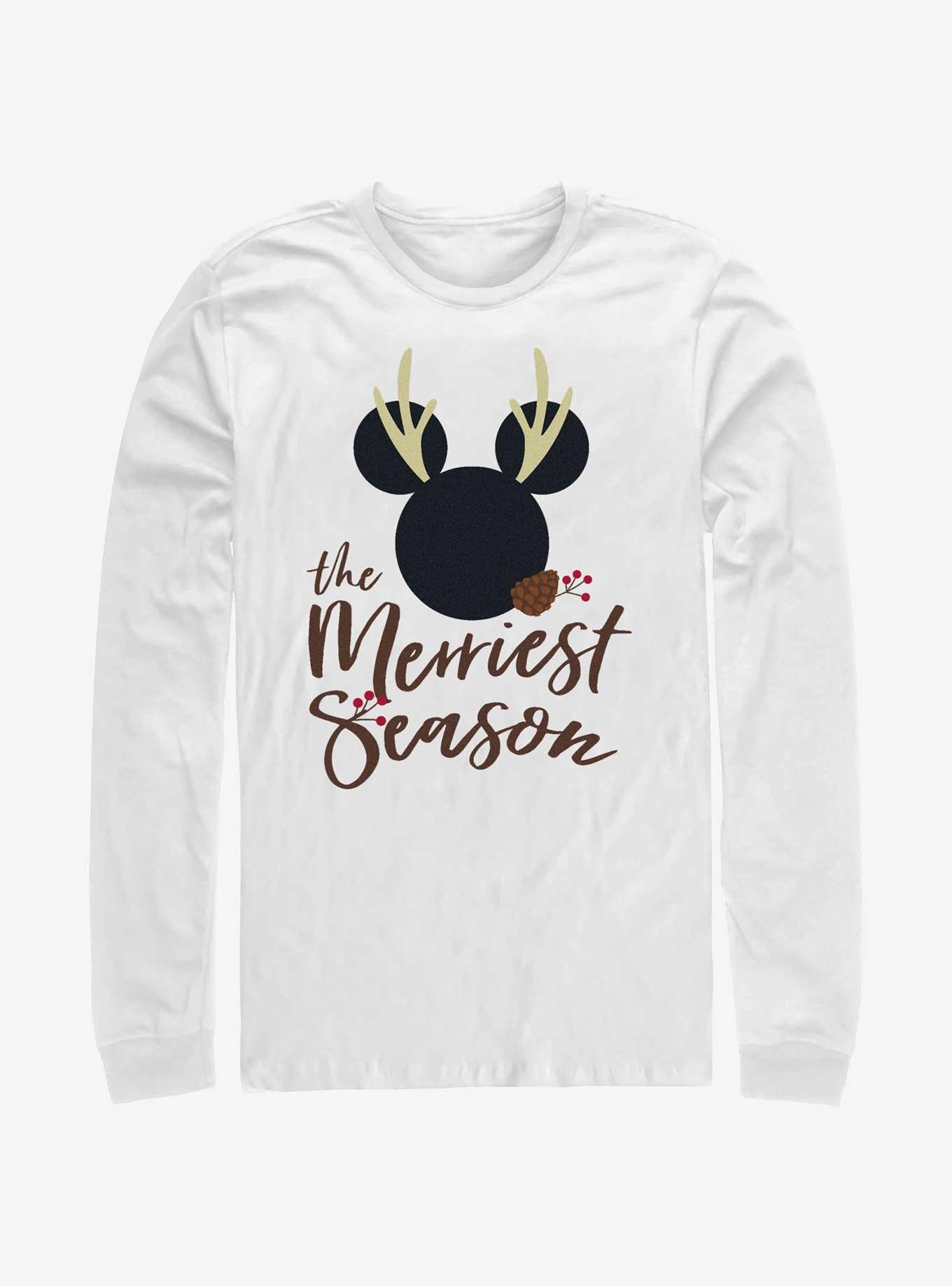 Disney Mickey Mouse Merriest Season Long-Sleeve T-Shirt, WHITE, hi-res