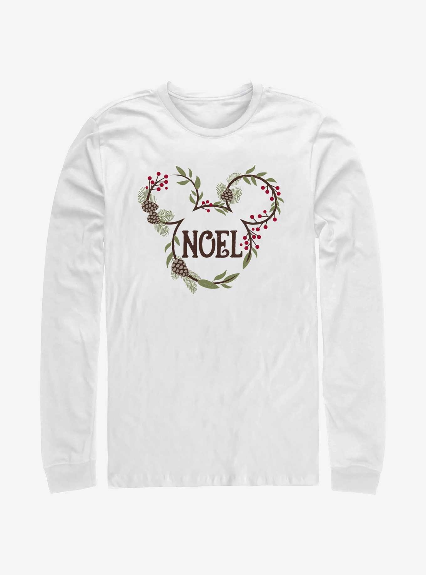 Disney Mickey Mouse Noel Mistletoe Ears Long-Sleeve T-Shirt, WHITE, hi-res