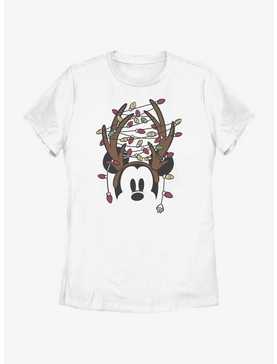 Disney Mickey Mouse Christmas Light Antlers Womens T-Shirt, , hi-res