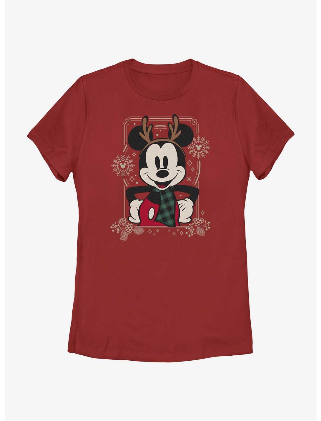 Disney Mickey Mouse Winter Ready Womens T-Shirt, RED, hi-res
