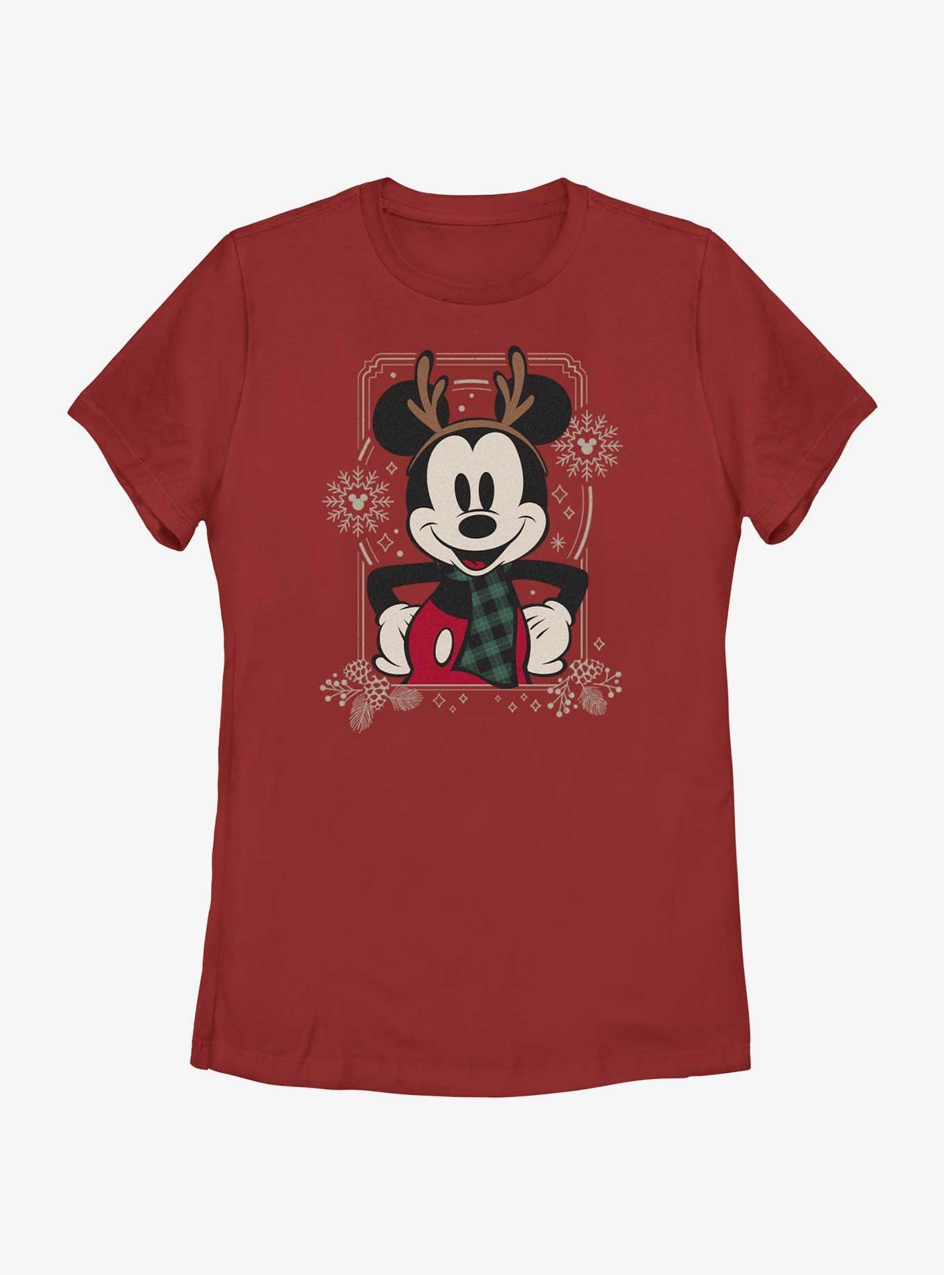 Disney Mickey Mouse Winter Ready Womens T-Shirt, RED, hi-res