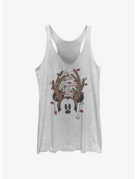 Disney Mickey Mouse Christmas Light Antlers Womens Tank Top, , hi-res