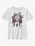 Disney Mickey Mouse Christmas Light Antlers Youth T-Shirt, WHITE, hi-res