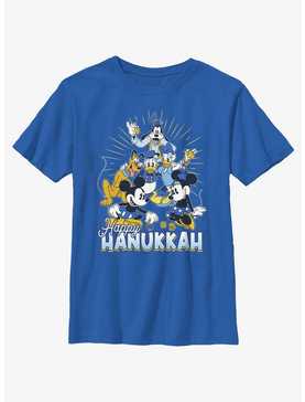 Disney Mickey Mouse Happy Hanukkah Friends Youth T-Shirt, , hi-res