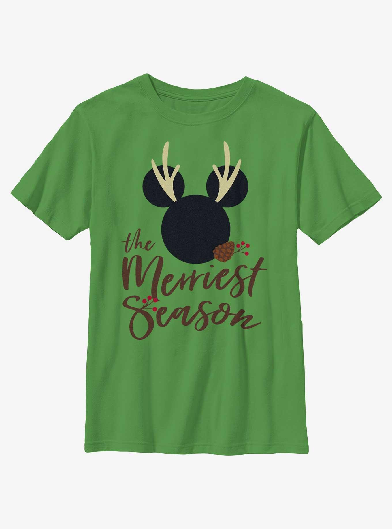 Disney Mickey Mouse Merriest Season Youth T-Shirt, KELLY, hi-res