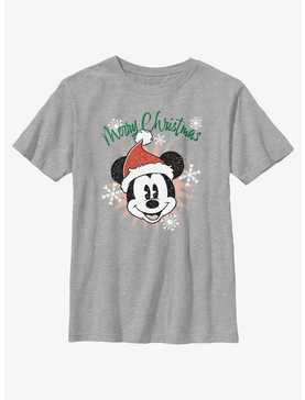 Disney Mickey Mouse Snowflakes Santa Mickey Youth T-Shirt, , hi-res