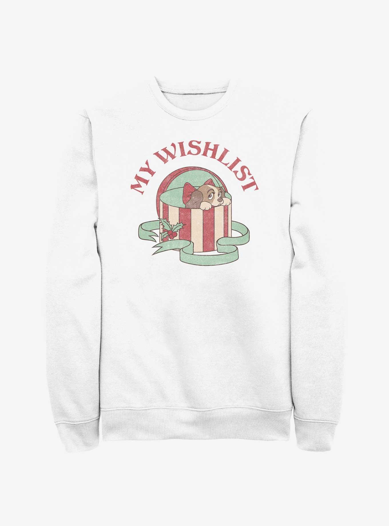 Disney Lady and the Tramp My Wishlist Sweatshirt, WHITE, hi-res