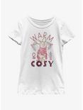 Disney Winnie The Pooh Piglet Warm and Cosy Youth Girls T-Shirt, WHITE, hi-res