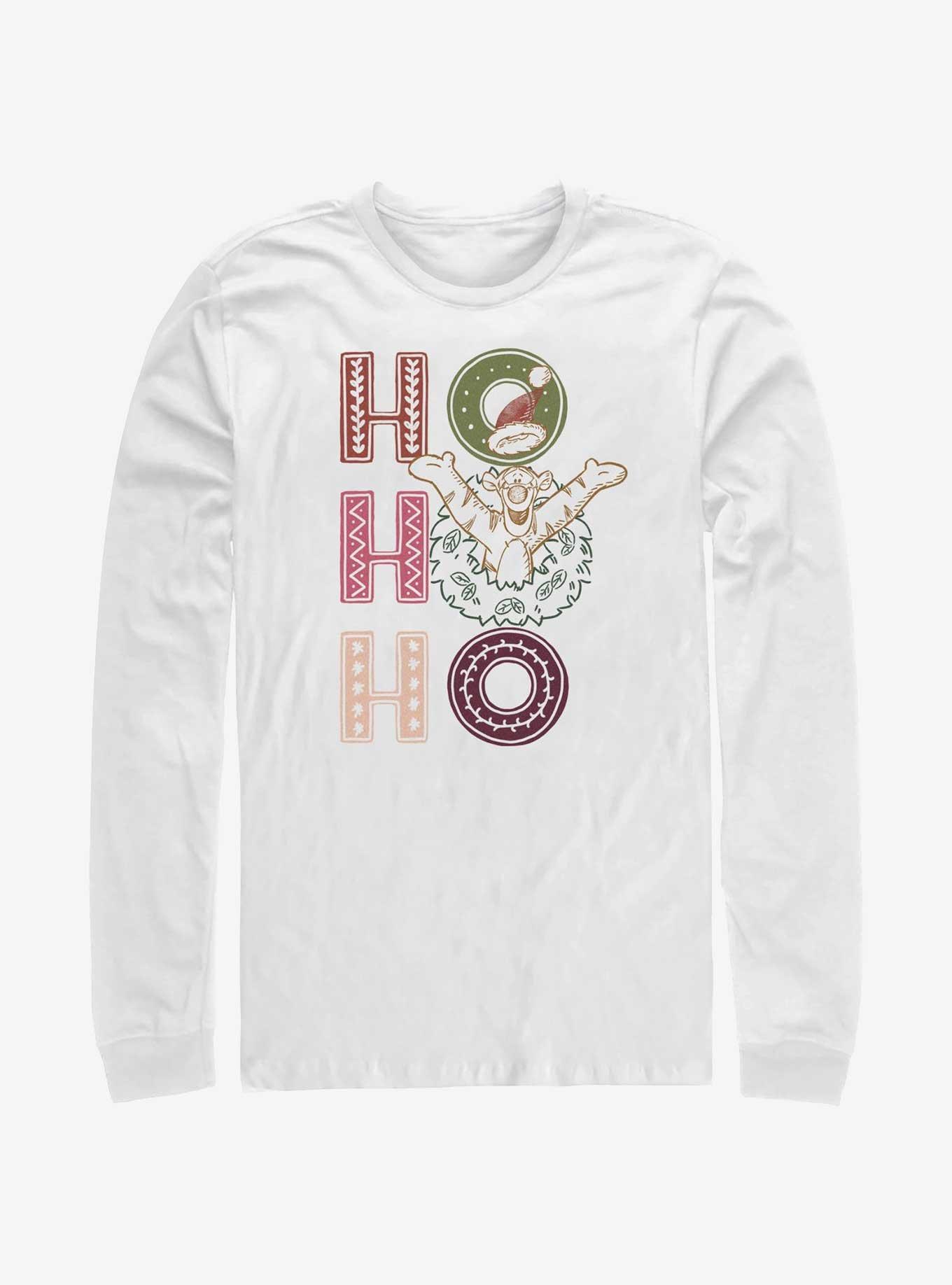 Disney Winnie The Pooh Tigger Ho Ho Ho Long-Sleeve T-Shirt, WHITE, hi-res