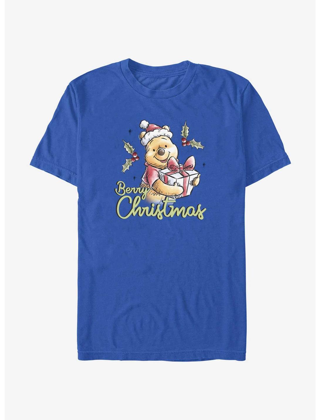 Disney Winnie The Pooh Berry Christmas T-Shirt, ROYAL, hi-res