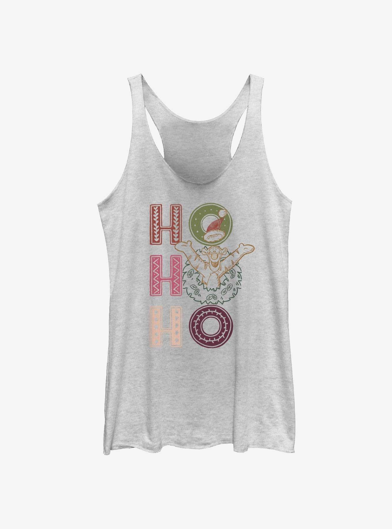 Disney Winnie The Pooh Tigger Ho Ho Ho Womens Tank Top, WHITE HTR, hi-res