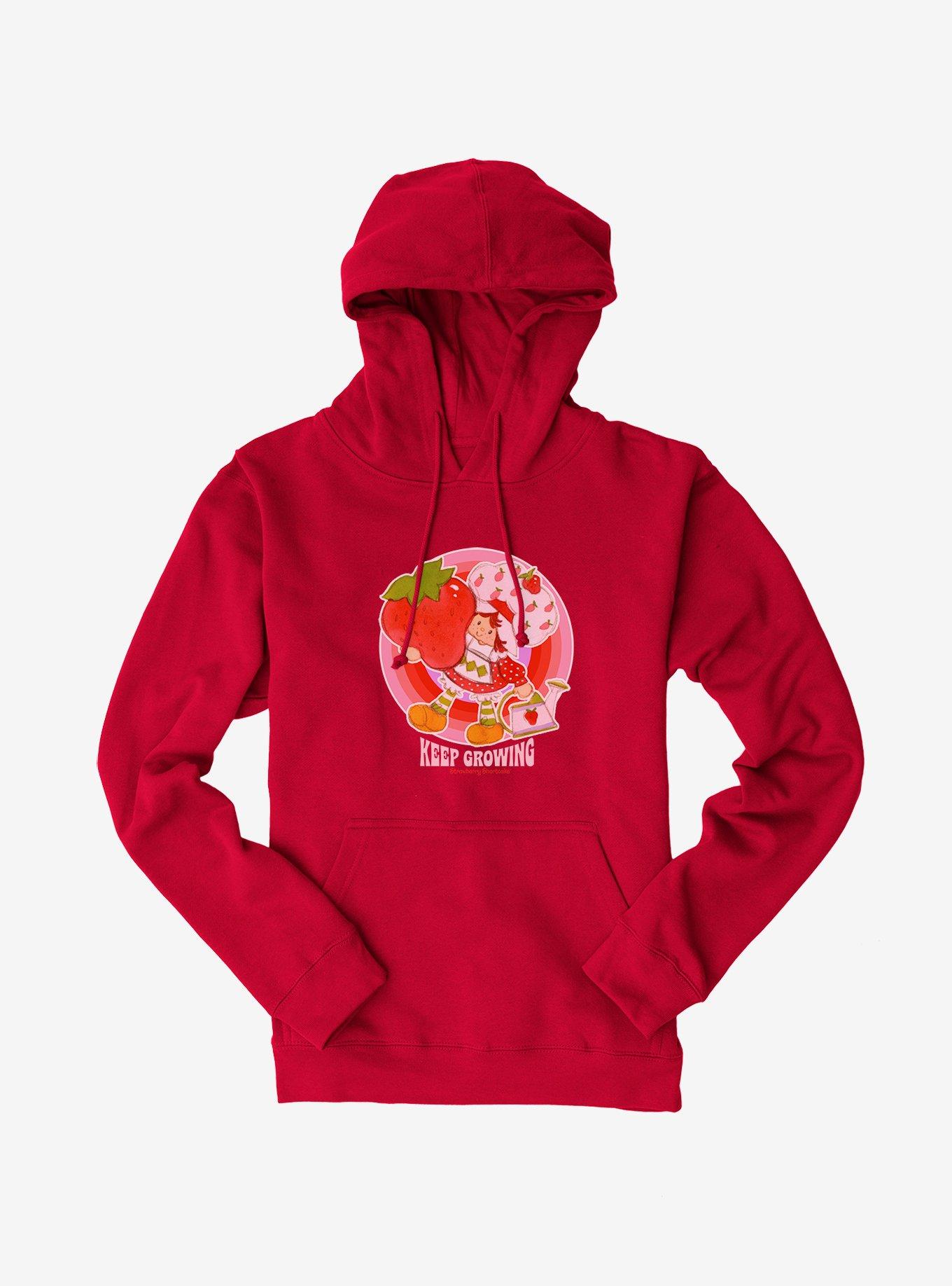 Strawberry Shortcake Vintage Keep Growing Icon Hoodie, RED, hi-res
