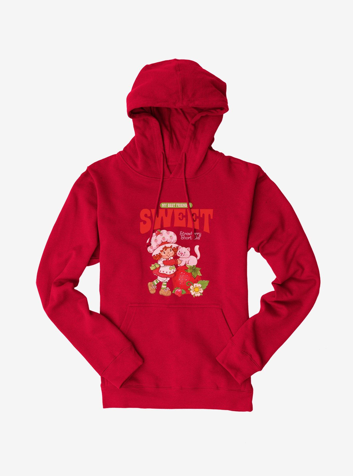 Strawberry Shortcake & Custard Vintage My Best Friend Is Sweet Hoodie, RED, hi-res