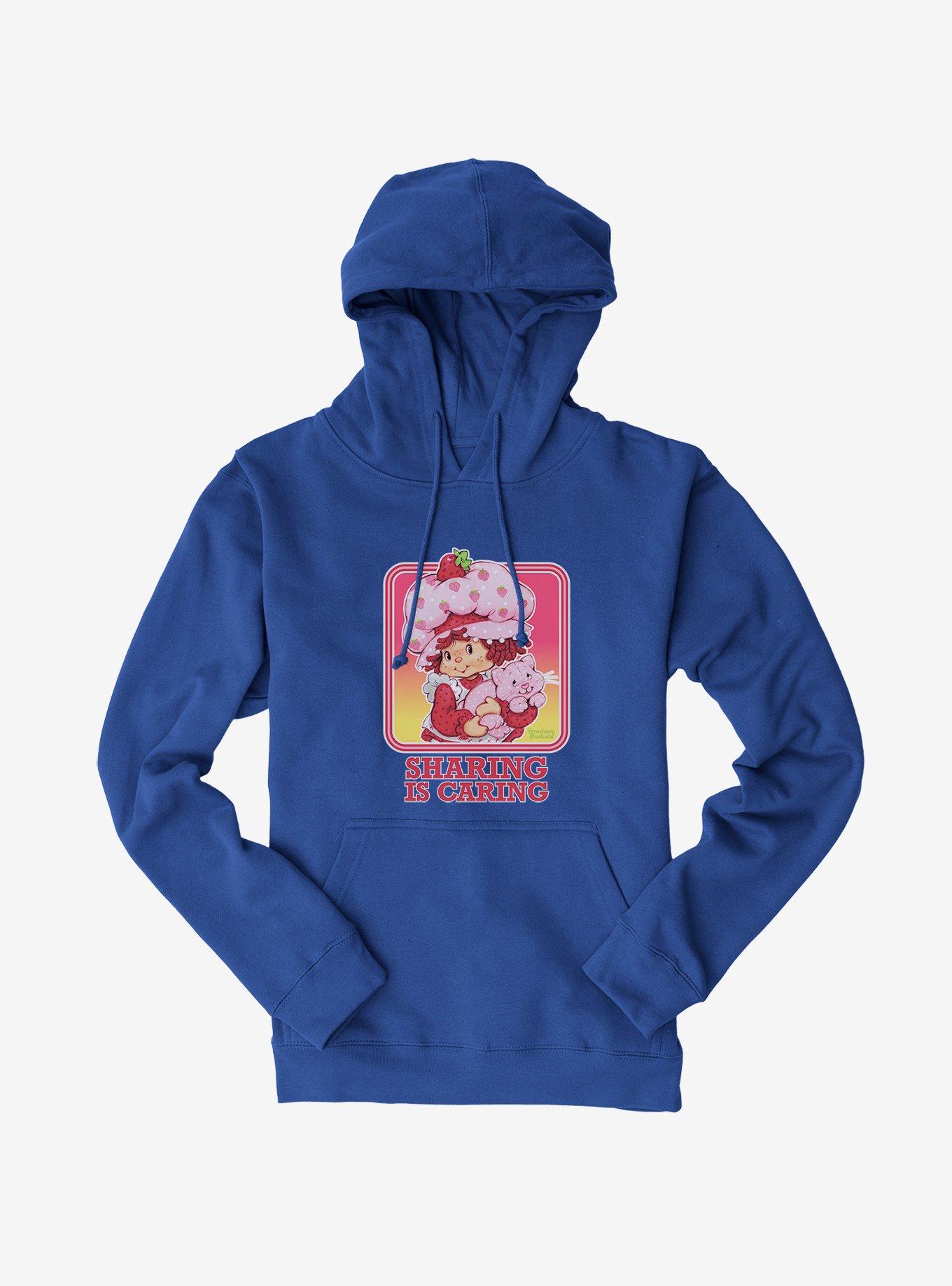 Strawberry Shortcake Vintage Sharing Is Caring Hoodie, ROYAL BLUE, hi-res