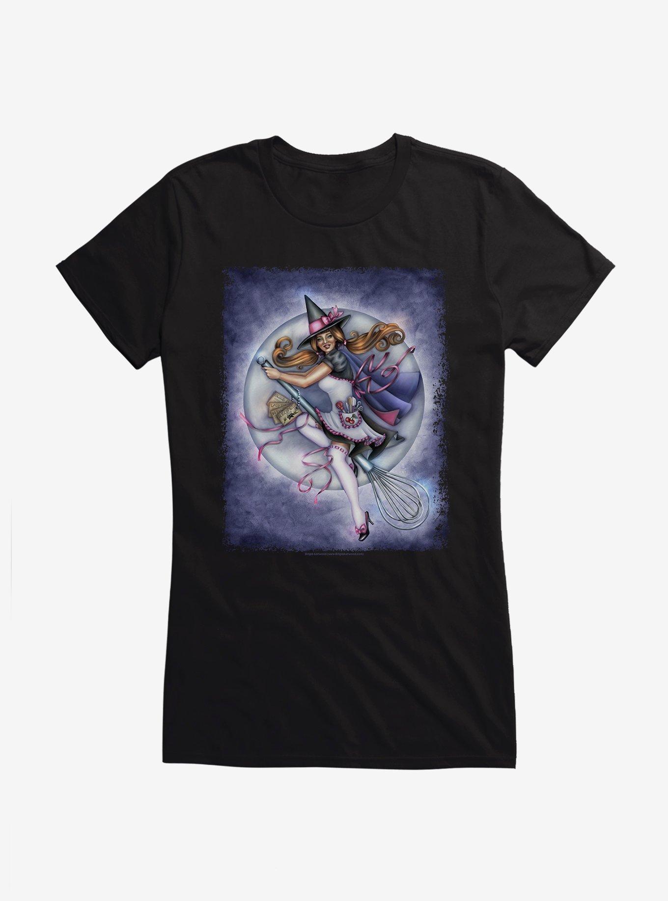 Kitchen Witch Girls T-Shirt by Brigid Ashwood