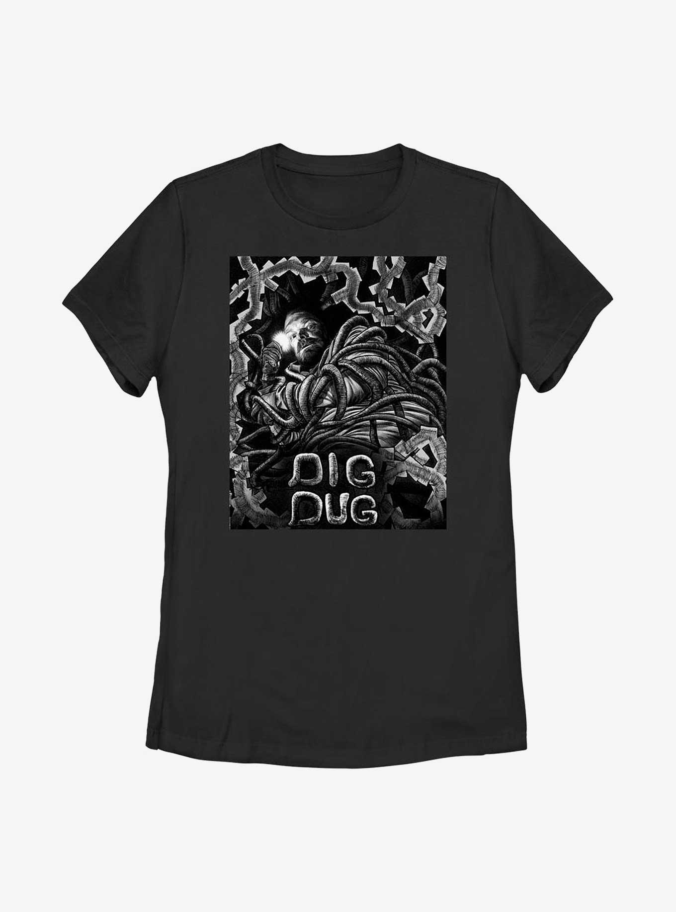 Stranger Things Hopper Dig Dug Womens T-Shirt, BLACK, hi-res