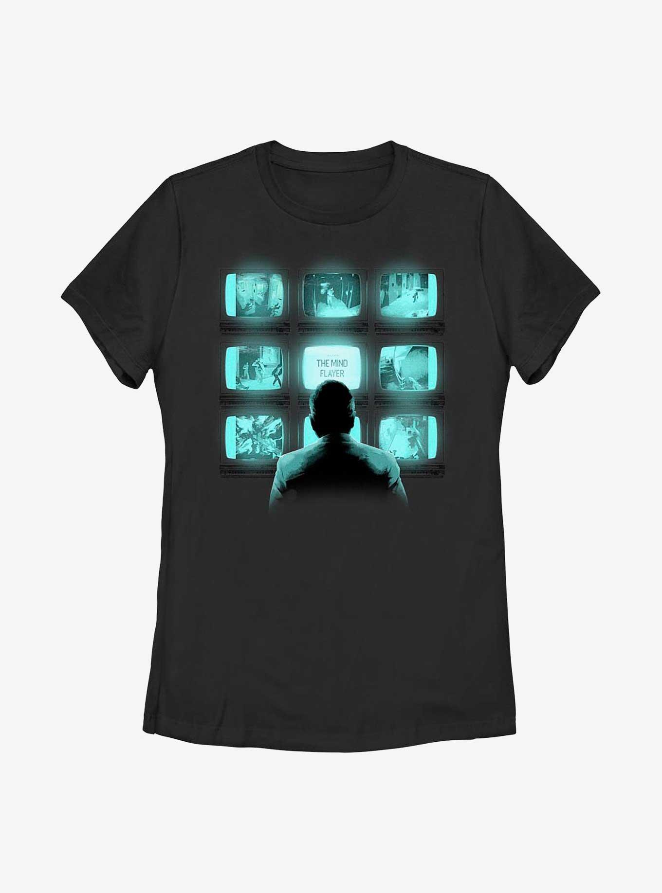 Stranger Things The Mind Flayer Screens Womens T-Shirt, BLACK, hi-res