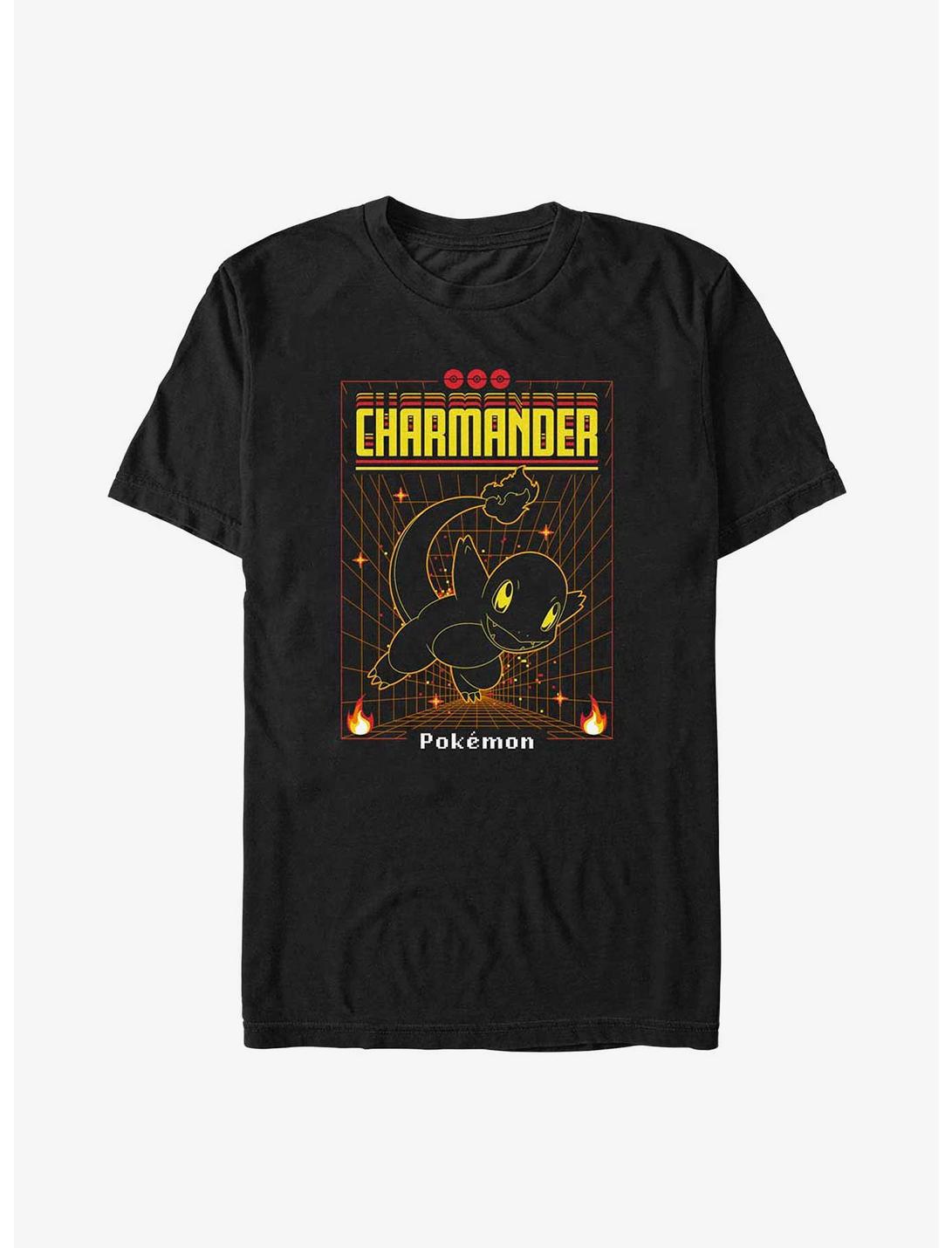 Pokemon Charmander Grid T-Shirt, BLACK, hi-res