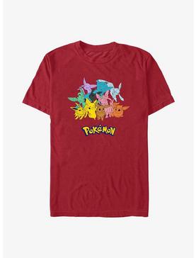 Pokemon Pikachu With Eeveelutions T-Shirt, , hi-res