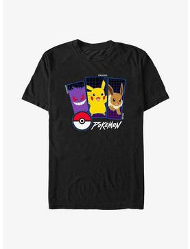 Pokemon Gengar, Pikachu, & Eevee T-Shirt, , hi-res