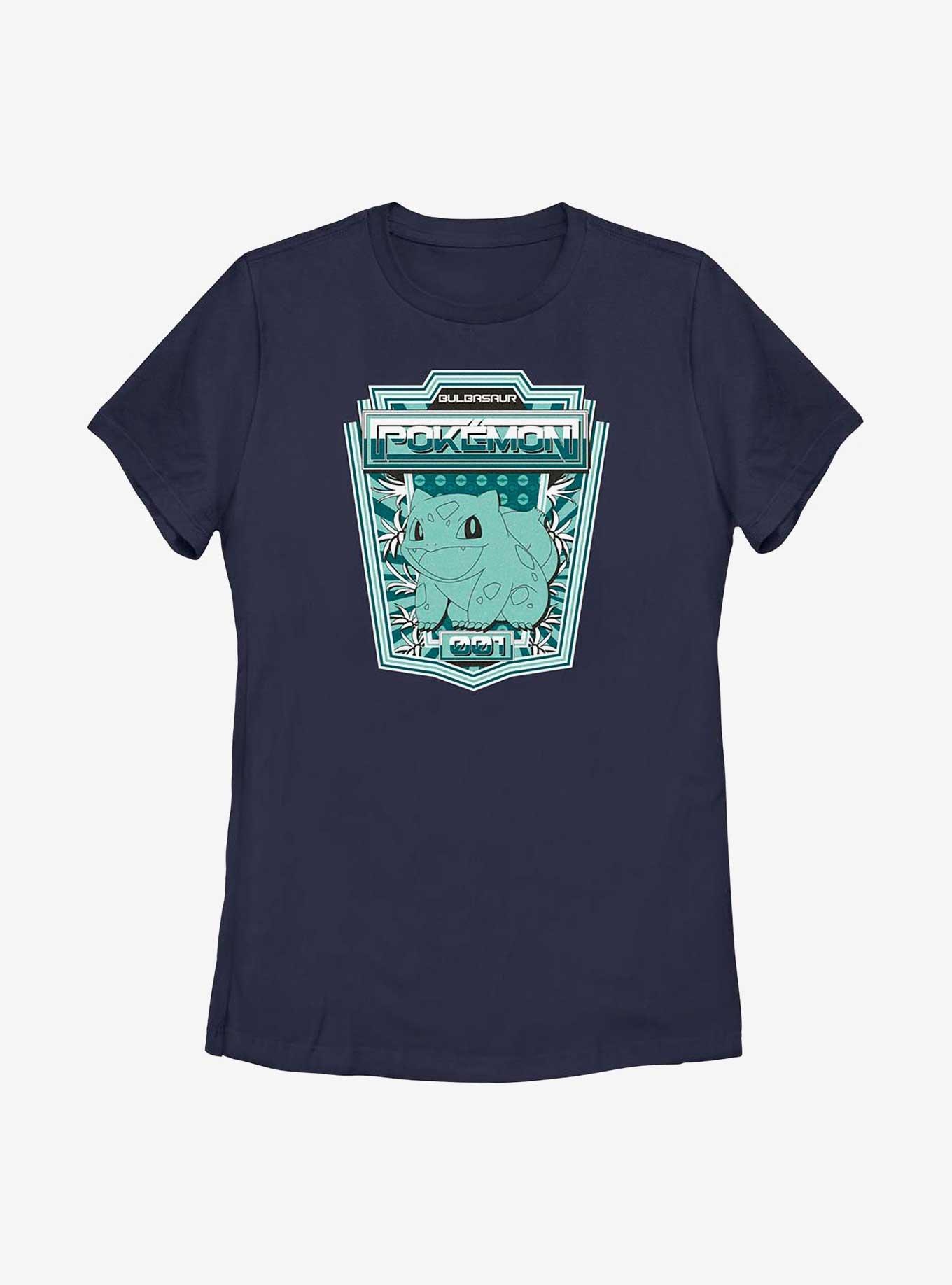 Pokemon Bulbasaur Badge Womens T-Shirt, NAVY, hi-res