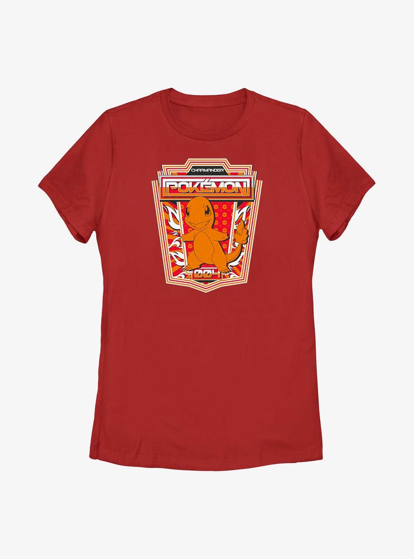 Pokemon Charmander Badge Womens T-Shirt, RED, hi-res