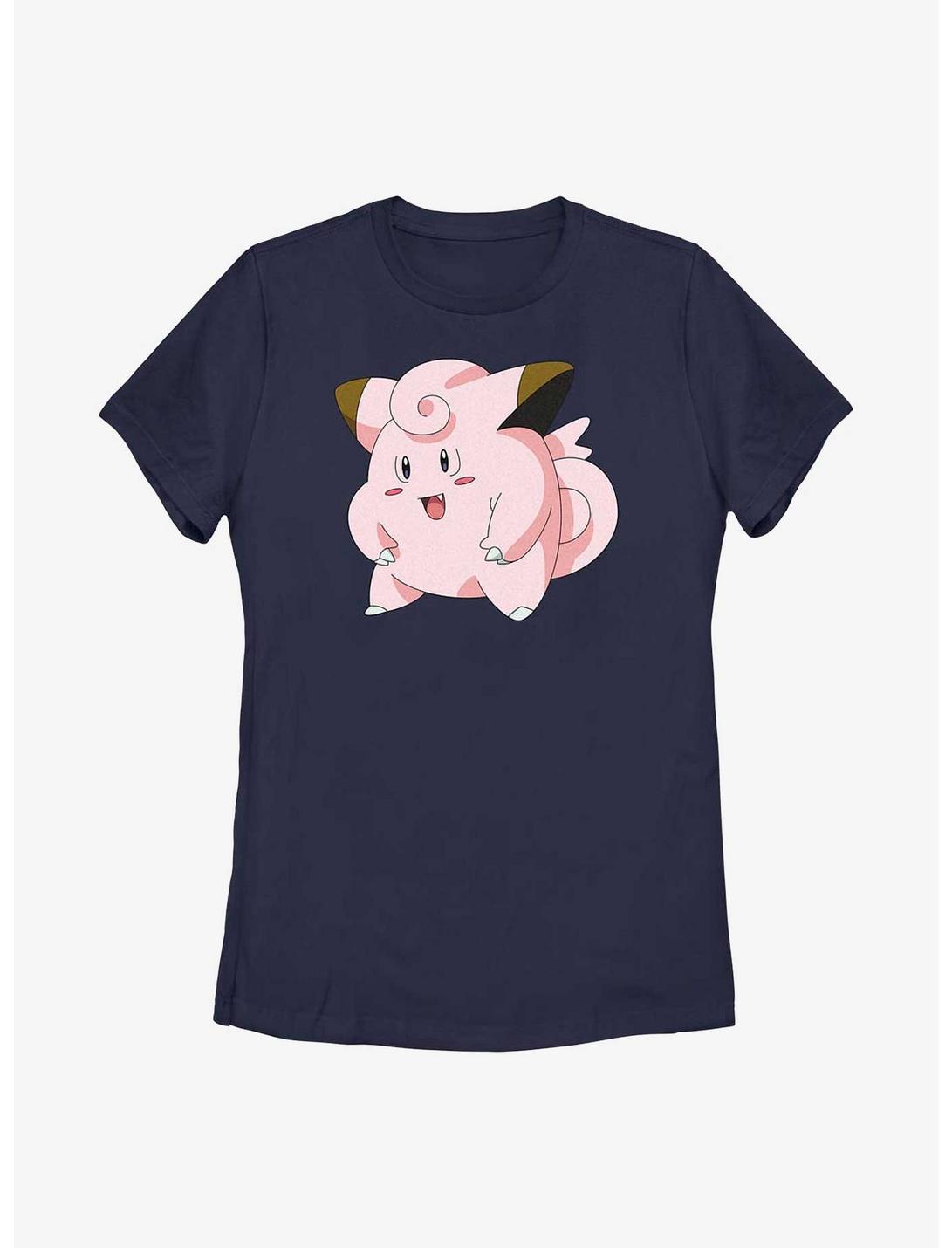 Pokemon Clefairy Pose Womens T-Shirt, NAVY, hi-res