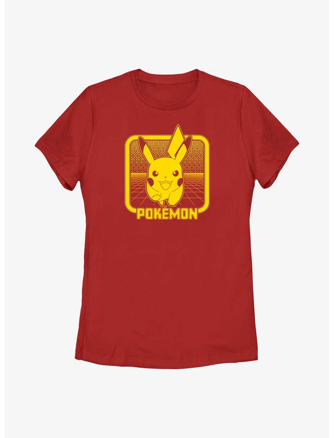Pokemon Digital Pikachu Womens T-Shirt, RED, hi-res
