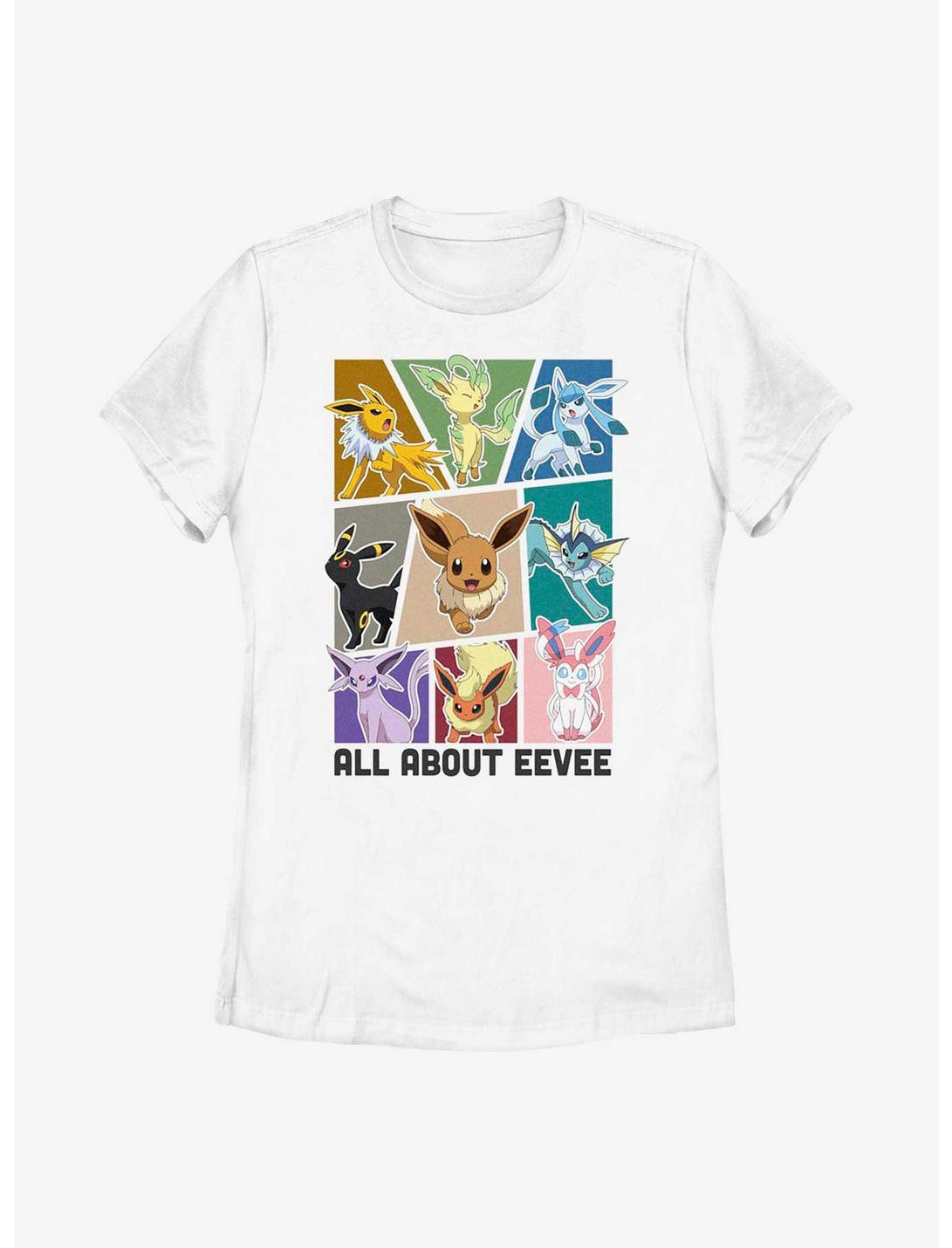 Pokemon Eeveelution All About Eevee Womens T-Shirt, WHITE, hi-res